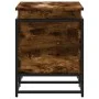 Caja de almacenaje con tapa madera roble ahumado 80x40x51,5 cm de , Cestas para almacenaje - Ref: Foro24-848801, Precio: 67,3...