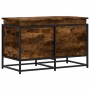 Caja de almacenaje con tapa madera roble ahumado 80x40x51,5 cm de , Cestas para almacenaje - Ref: Foro24-848801, Precio: 68,8...