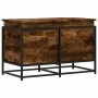 Caja de almacenaje con tapa madera roble ahumado 80x40x51,5 cm de , Cestas para almacenaje - Ref: Foro24-848801, Precio: 67,3...