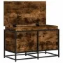Caja de almacenaje con tapa madera roble ahumado 80x40x51,5 cm de , Cestas para almacenaje - Ref: Foro24-848801, Precio: 67,3...