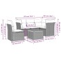 Set de sofás de jardín 6 pzas con cojines ratán sintético gris en Conjuntos de jardín | Comprar online en Foru.es