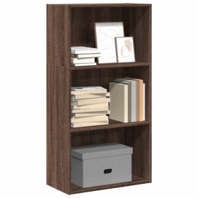 Estantería madera de ingeniería marrón roble 60x30x114 cm de , Librerías y estanterías - Ref: Foro24-857905, Precio: 55,24 €,...