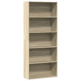 Estantería madera ingeniería color roble 80x30x189cm de , Librerías y estanterías - Ref: Foro24-3314671, Precio: 95,83 €, Des...