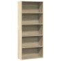 Estantería madera ingeniería color roble 80x30x189cm de , Librerías y estanterías - Ref: Foro24-3314671, Precio: 95,83 €, Des...