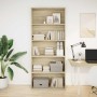 Estantería madera ingeniería color roble 80x30x189cm de , Librerías y estanterías - Ref: Foro24-3314671, Precio: 95,83 €, Des...