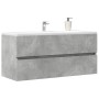 Armario para lavabo contrachapada gris hormigón 100x38,5x45 cm de , Muebles de baño - Ref: Foro24-856251, Precio: 52,45 €, De...