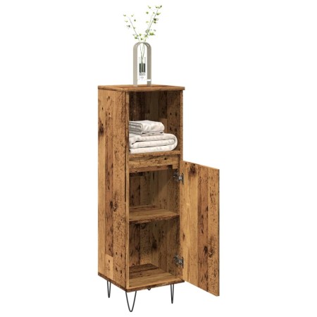 Armario de baño madera de ingeniería envejecida 30x30x100 cm de , Muebles de baño - Ref: Foro24-857208, Precio: 52,34 €, Desc...