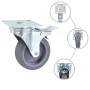 Ruedas giratorias 8 unidades 75 mm de , Manipulación de materiales - Ref: Foro24-277836, Precio: 35,96 €, Descuento: %