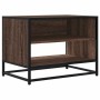 Mueble TV metal y madera ingeniería marrón roble 61x40x46 cm de , Muebles TV - Ref: Foro24-848883, Precio: 44,95 €, Descuento: %