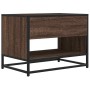 Mueble TV metal y madera ingeniería marrón roble 61x40x46 cm de , Muebles TV - Ref: Foro24-848883, Precio: 44,95 €, Descuento: %