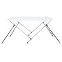 Bimini-Markise mit 2 weißen Bögen 150x120x110 cm von vidaXL, Aufbewahrungsabdeckungen für Boote - Ref: Foro24-93123, Preis: 9...