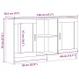 Aparador de madera ingeniería envejecida negro 120x30,5x70 cm de , Aparadores - Ref: Foro24-856162, Precio: 107,25 €, Descuen...