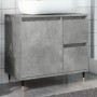 Armario de baño madera contrachapada gris hormigón 65x33x60 cm de , Tocadores de baño - Ref: Foro24-857222, Precio: 68,74 €, ...