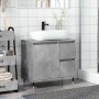 Armario de baño madera contrachapada gris hormigón 65x33x60 cm de , Tocadores de baño - Ref: Foro24-857222, Precio: 68,74 €, ...