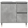 Armario de baño madera contrachapada gris hormigón 65x33x60 cm de , Tocadores de baño - Ref: Foro24-857222, Precio: 68,74 €, ...
