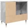 Armario de baño madera contrachapada gris hormigón 65x33x60 cm de , Tocadores de baño - Ref: Foro24-857222, Precio: 68,74 €, ...