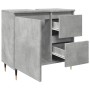 Armario de baño madera contrachapada gris hormigón 65x33x60 cm de , Tocadores de baño - Ref: Foro24-857222, Precio: 68,74 €, ...