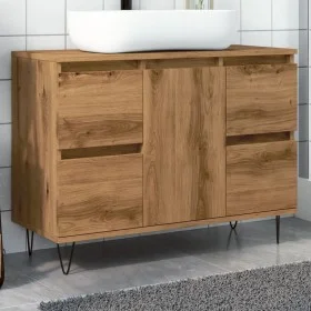 Mueble de baño madera de ingeniería roble artisan 80x33x60 cm de , Muebles de baño - Ref: Foro24-857236, Precio: 126,95 €, De...