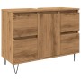 Mueble de baño madera de ingeniería roble artisan 80x33x60 cm de , Muebles de baño - Ref: Foro24-857236, Precio: 129,22 €, De...