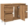 Mueble de baño madera de ingeniería roble artisan 80x33x60 cm de , Muebles de baño - Ref: Foro24-857236, Precio: 129,22 €, De...