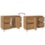 Mueble de baño madera de ingeniería roble artisan 80x33x60 cm de , Muebles de baño - Ref: Foro24-857236, Precio: 129,22 €, De...