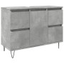 Mueble de baño madera de ingeniería gris hormigón 80x33x60 cm de , Muebles de baño - Ref: Foro24-857234, Precio: 91,49 €, Des...