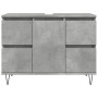 Mueble de baño madera de ingeniería gris hormigón 80x33x60 cm de , Muebles de baño - Ref: Foro24-857234, Precio: 91,49 €, Des...