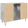 Mueble de baño madera de ingeniería gris hormigón 80x33x60 cm de , Muebles de baño - Ref: Foro24-857234, Precio: 91,49 €, Des...