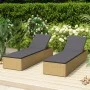 Tumbona de ratán sintético marrón y gris oscuro de vidaXL, Tumbonas - Ref: Foro24-310146, Precio: 144,49 €, Descuento: %