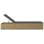 Tumbona de ratán sintético marrón y gris oscuro de vidaXL, Tumbonas - Ref: Foro24-310146, Precio: 144,49 €, Descuento: %