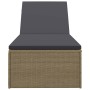 Tumbona de ratán sintético marrón y gris oscuro de vidaXL, Tumbonas - Ref: Foro24-310146, Precio: 257,16 €, Descuento: %