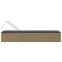 Tumbona de ratán sintético marrón y gris oscuro de vidaXL, Tumbonas - Ref: Foro24-310146, Precio: 257,16 €, Descuento: %