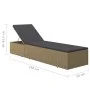 Tumbona de ratán sintético marrón y gris oscuro de vidaXL, Tumbonas - Ref: Foro24-310146, Precio: 144,49 €, Descuento: %
