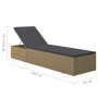 Tumbona de ratán sintético marrón y gris oscuro de vidaXL, Tumbonas - Ref: Foro24-310146, Precio: 257,16 €, Descuento: %