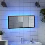 Espejo de baño LED madera ingeniería roble ahumado 100x8,5x37cm de , Tocadores de baño - Ref: Foro24-856272, Precio: 62,40 €,...