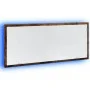 Espejo de baño LED madera ingeniería roble ahumado 100x8,5x37cm de , Tocadores de baño - Ref: Foro24-856272, Precio: 62,40 €,...