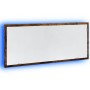 Espejo de baño LED madera ingeniería roble ahumado 100x8,5x37cm de , Tocadores de baño - Ref: Foro24-856272, Precio: 63,36 €,...
