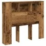 Cabecero armario madera ingeniería envejecida 120x19x104,5 cm de , Taquillas y armarios de almacenamiento - Ref: Foro24-85687...