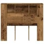 Cabecero armario madera ingeniería envejecida 120x19x104,5 cm de , Taquillas y armarios de almacenamiento - Ref: Foro24-85687...