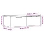 Armario de pared madera de ingeniería envejecida 68x30x20 cm de , Estantes y estanterías - Ref: Foro24-856983, Precio: 56,72 ...