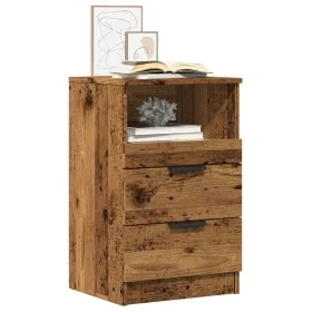 Mesita de noche madera de ingeniería envejecida 40x36x65 cm by , Lockers and storage cabinets - Ref: Foro24-856844, Price: 54...
