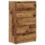 Cajonera de madera de ingeniería envejecida 60x36x103 cm de , Aparadores - Ref: Foro24-855996, Precio: 110,03 €, Descuento: %