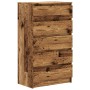 Cajonera de madera de ingeniería envejecida 60x36x103 cm de , Aparadores - Ref: Foro24-855996, Precio: 114,10 €, Descuento: %