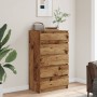 Cajonera de madera de ingeniería envejecida 60x36x103 cm de , Aparadores - Ref: Foro24-855996, Precio: 114,10 €, Descuento: %