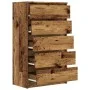 Cajonera de madera de ingeniería envejecida 60x36x103 cm de , Aparadores - Ref: Foro24-855996, Precio: 110,03 €, Descuento: %