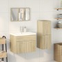 Juego de muebles de baño 4 pzas contrachapada roble Sonoma de , Muebles de baño - Ref: Foro24-3325008, Precio: 203,58 €, Desc...