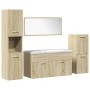 Juego de muebles de baño 5 pzas madera ingeniería roble Sonoma de , Muebles de baño - Ref: Foro24-3325003, Precio: 330,58 €, ...
