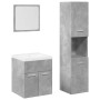 Juego muebles de baño 4 pzas madera contrachapada gris hormigón de , Muebles de baño - Ref: Foro24-3324879, Precio: 181,21 €,...