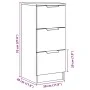Aparador madera de ingeniería madera envejecida 30x30x70 cm de , Aparadores - Ref: Foro24-856955, Precio: 58,60 €, Descuento: %