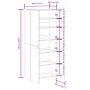 Mueble zapatero de madera ingeniería envejecida 80x35,5x180 cm de , Zapateros y organizadores de calzado - Ref: Foro24-855818...